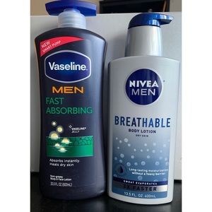 1 New Men Vaseline Body & Face lotion, 1 Nieva Men body lotion